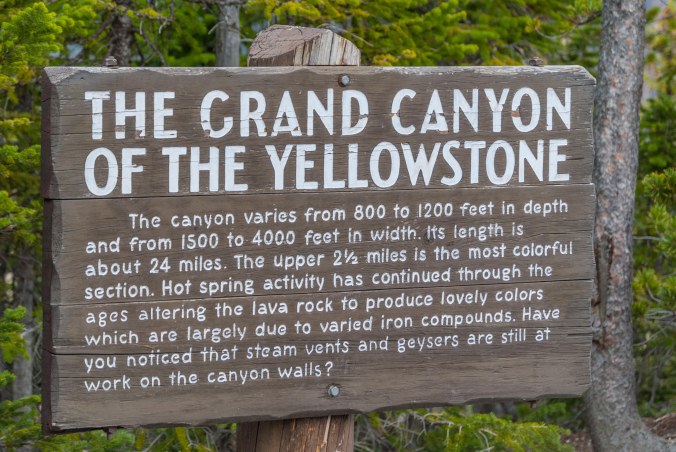 Grand Canyon of YNP sign-1