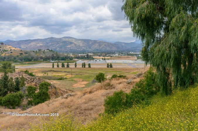 Aerial View of Brackett Field and the City of La Verne, CA US